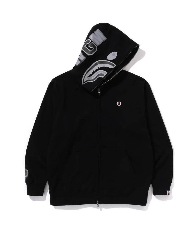 One Point Ape Head Shark Relaxed Fit Full Zip Hoodie