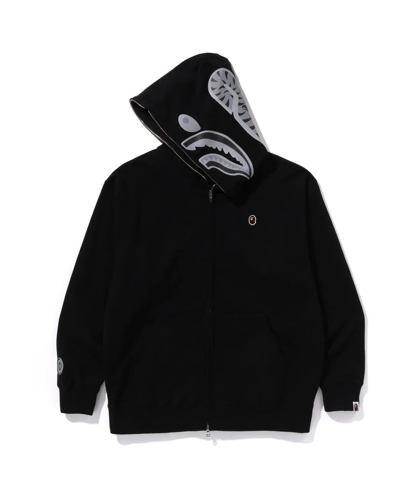 One Point Ape Head Shark Relaxed Fit Full Zip Hoodie