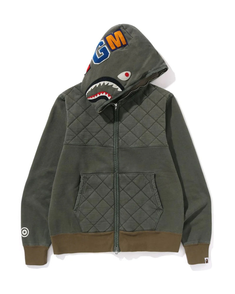 A Rising BAPE Military Shark Full Zip Hoodie