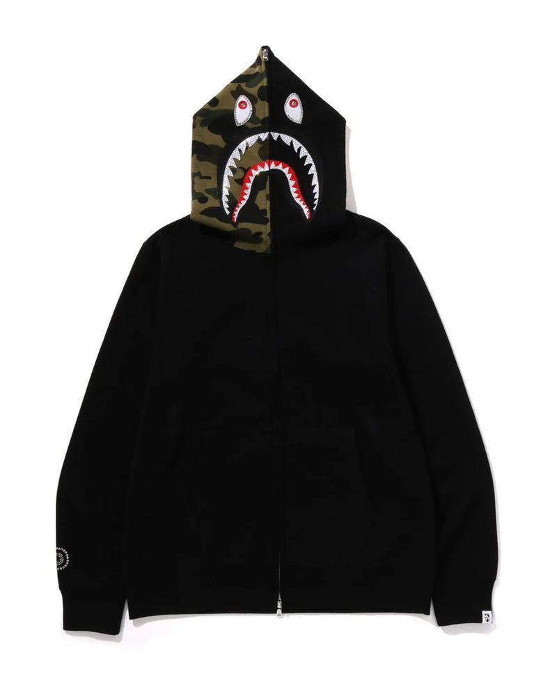 1st Camo Swarovski Shark Full Zip Hoodie