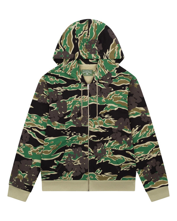 Camo Cotton Wreath Zip Hoodie