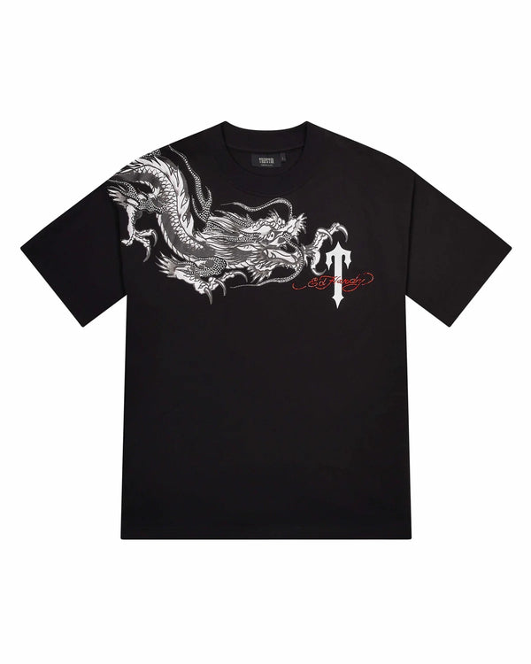 TRAPSTAR X ED HARDY DRAGON TEE WITH DIAMANTÉ