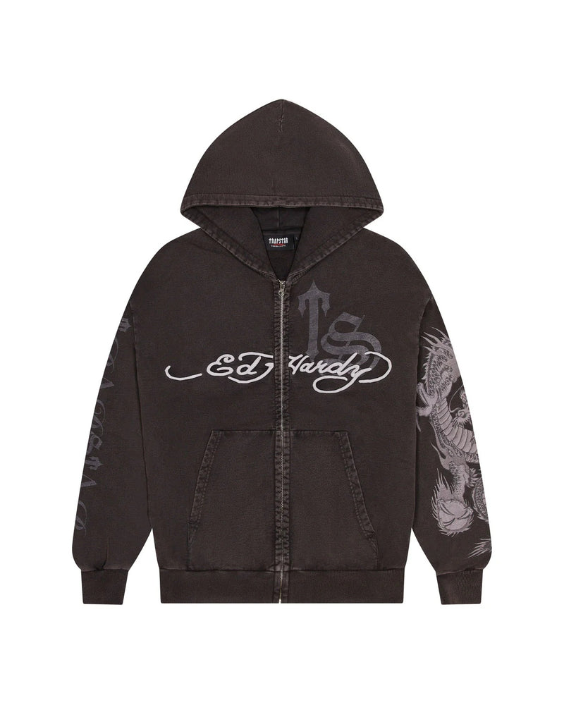 TRAPSTAR X ED HARDY SCRIPT HOODIE