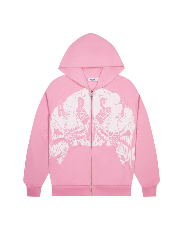 TRAPSTAR X ED HARDY IRONGATE ZIP THROUGH HOODIE