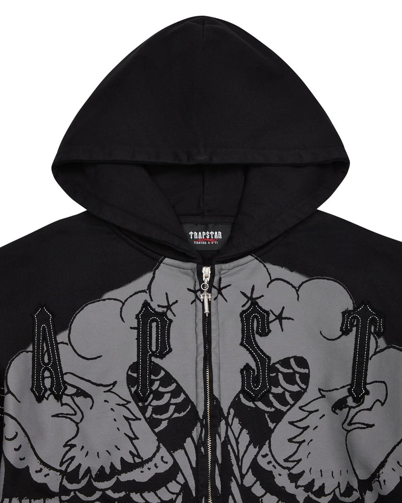 TRAPSTAR X ED HARDY IRONGATE ZIP THROUGH HOODIE