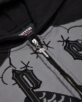 TRAPSTAR X ED HARDY IRONGATE ZIP THROUGH HOODIE